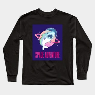 Space Adventure Shark Long Sleeve T-Shirt